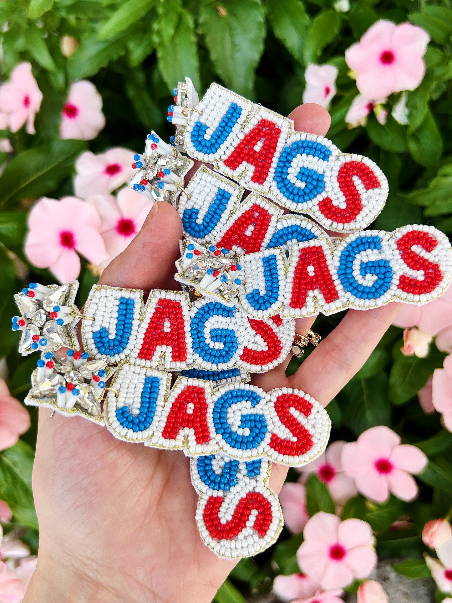 Beaded Go Jags Earrings