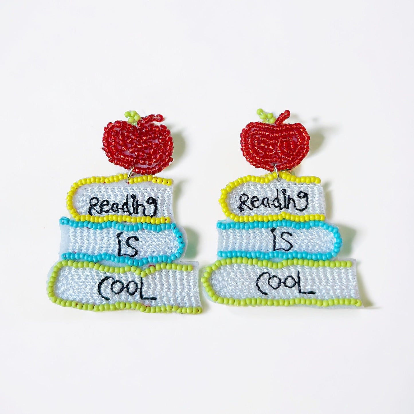 Beaded Reading is Cool Earrings - Boho Mamma Store