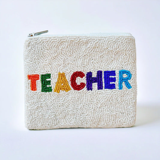 Beaded Teacher Coin Wallet - Boho Mamma Store
