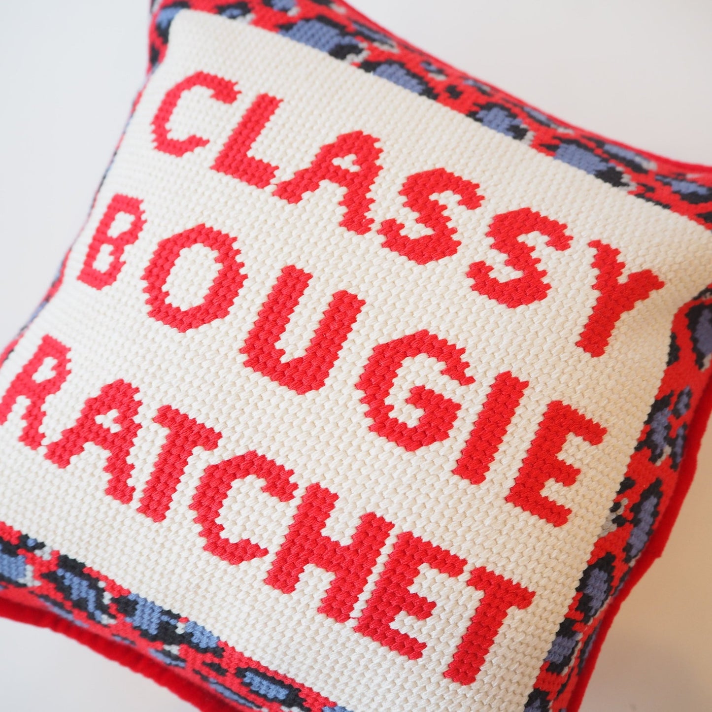 Classy Bougie Ratchet Needlepoint Pillow - Boho Mamma Store