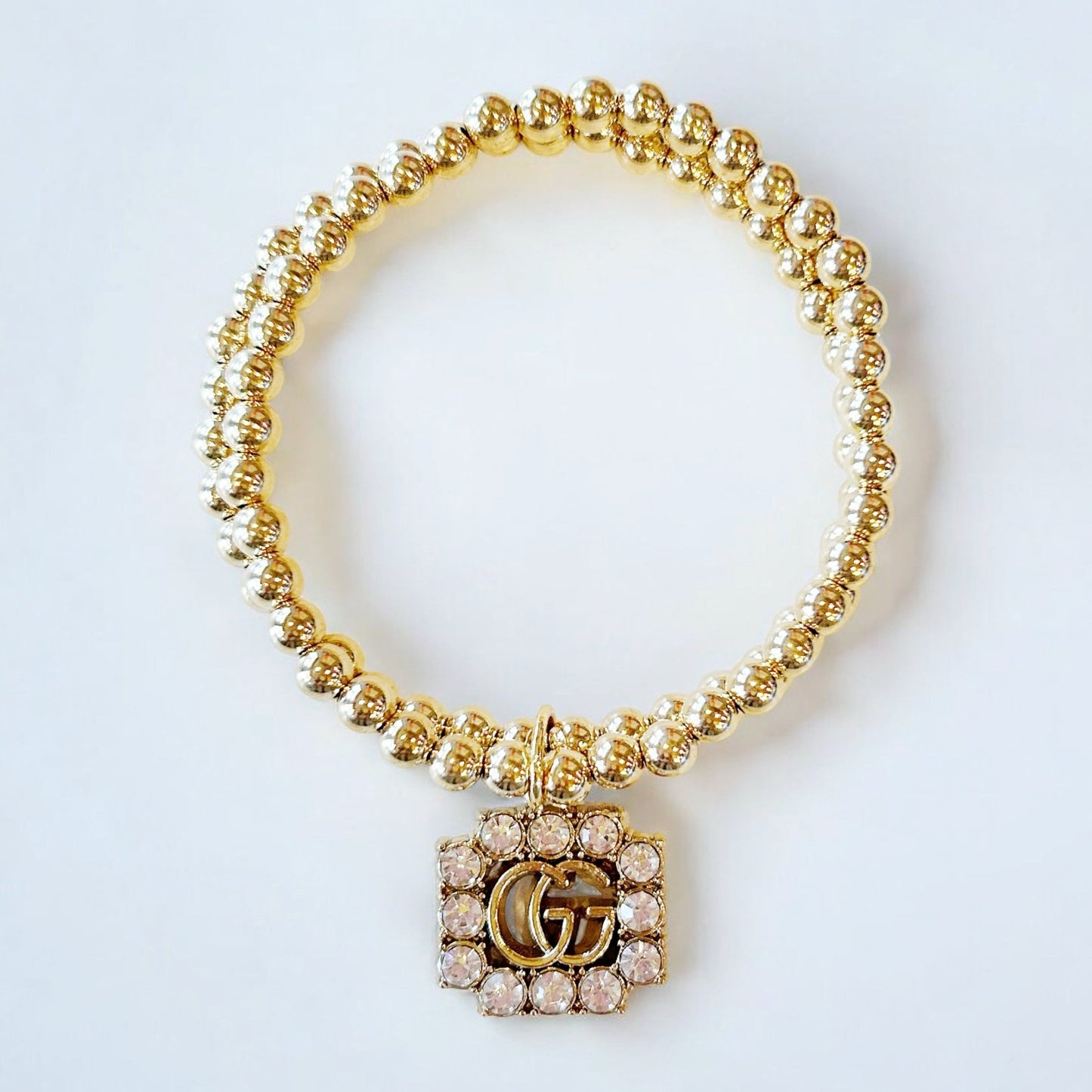 Double Gold Bead Luxurious Upcycled & Repurposed Bracelet - Boho Mamma Store