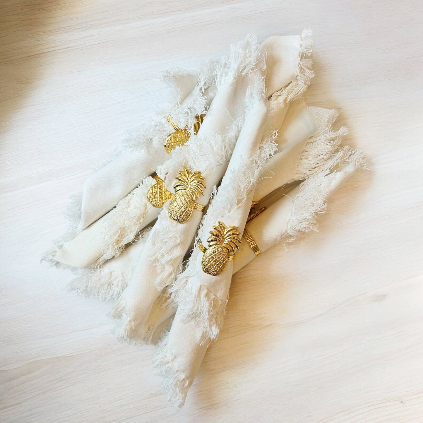 Gold Pineapple Napkin Holders - Boho Mamma Store