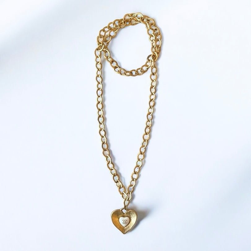 Heart's Embrace Extra Long Chain Necklace Up - cycled and Repurposed - Boho Mamma Store