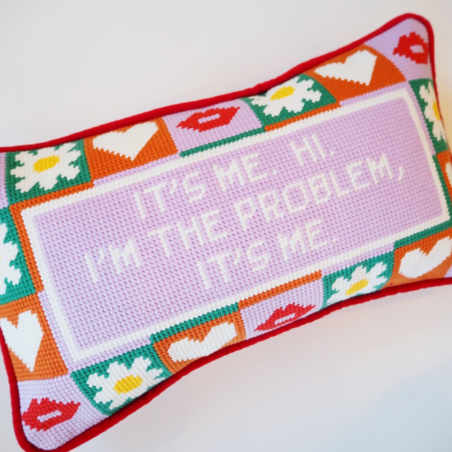It's me, Hi. I'm The Problem It's Me Needle Point Pillow - Boho Mamma Store