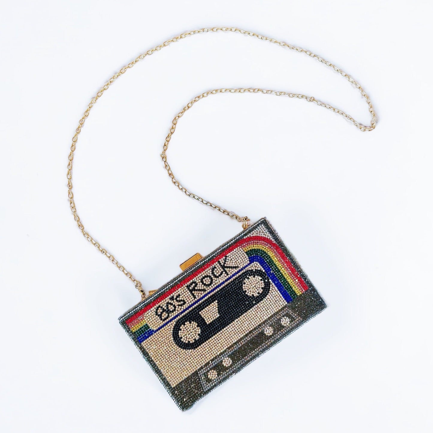 80's Rock Cassette Tape Clutch Handbag - Boho Mamma Store