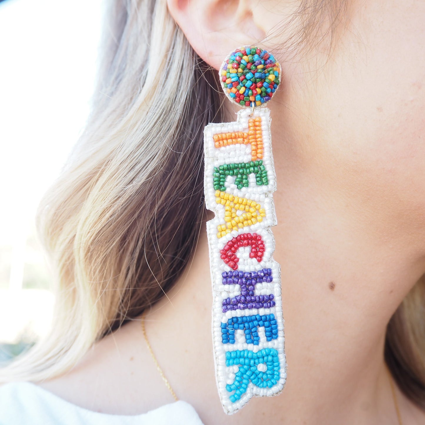 Beaded Teacher Earrings - Boho Mamma Store