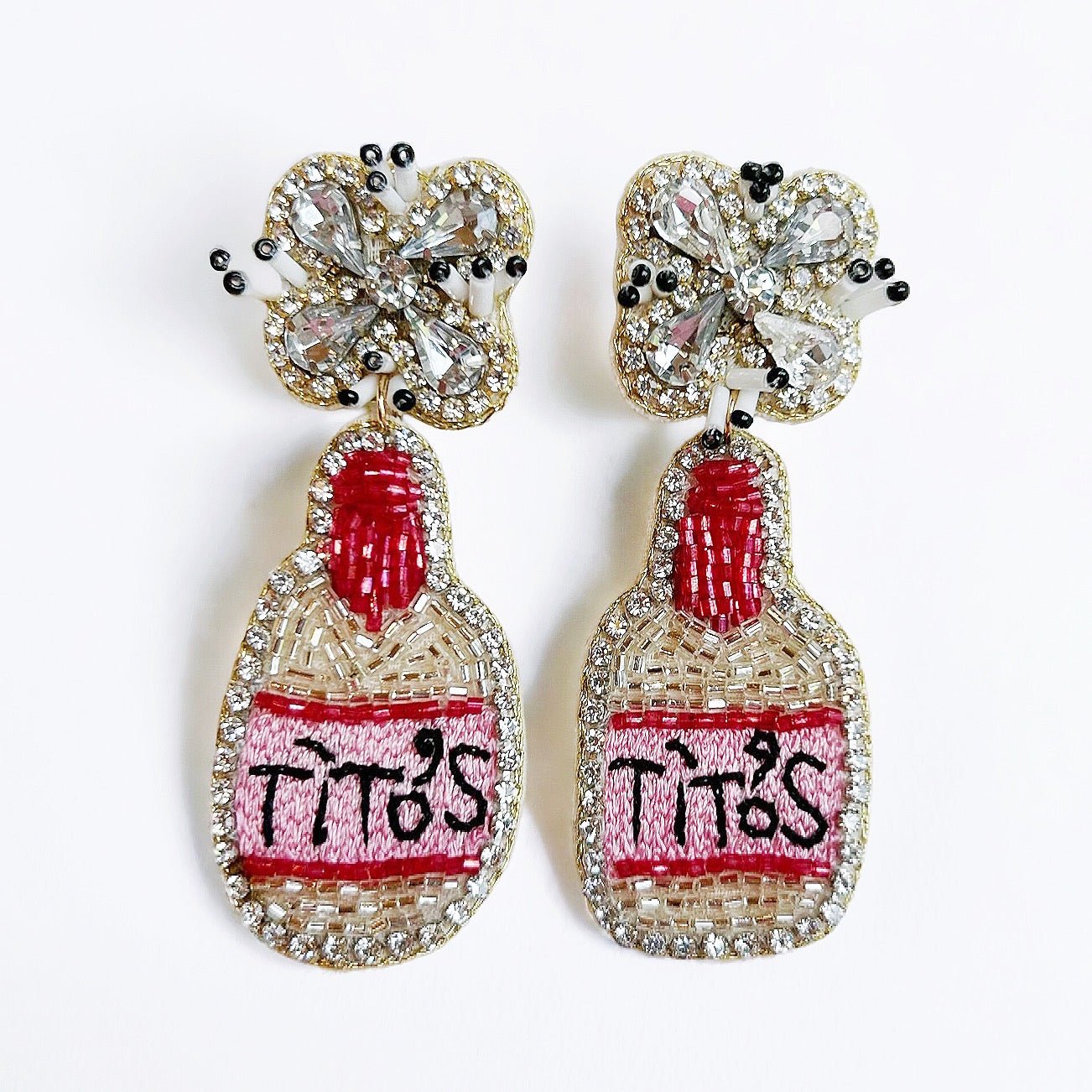 Beaded Titos Bottle Earrings - Boho Mamma Store