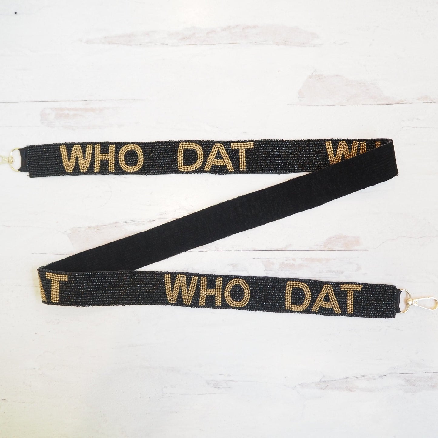 Beaded Who Dat Purse Strap - Boho Mamma Store