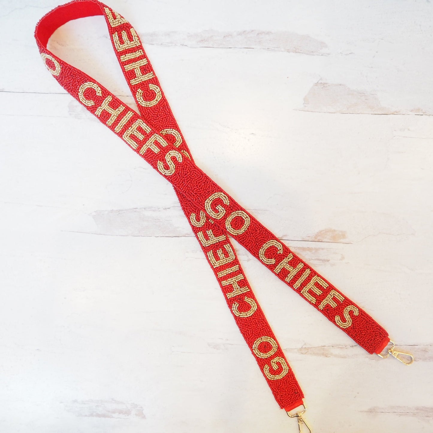 Go Chiefs Beaded Purse Strap - Boho Mamma Store
