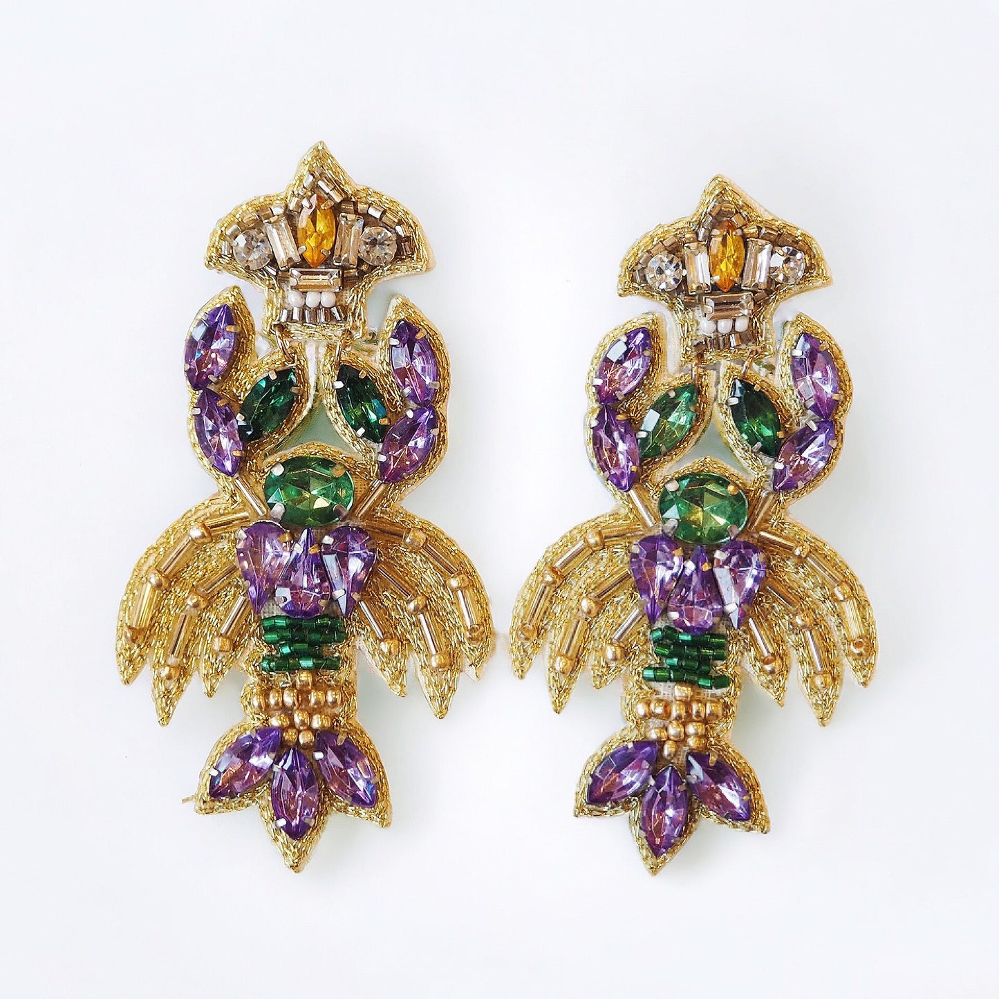 Lux Beaded Crawfish Earrings - Boho Mamma Store