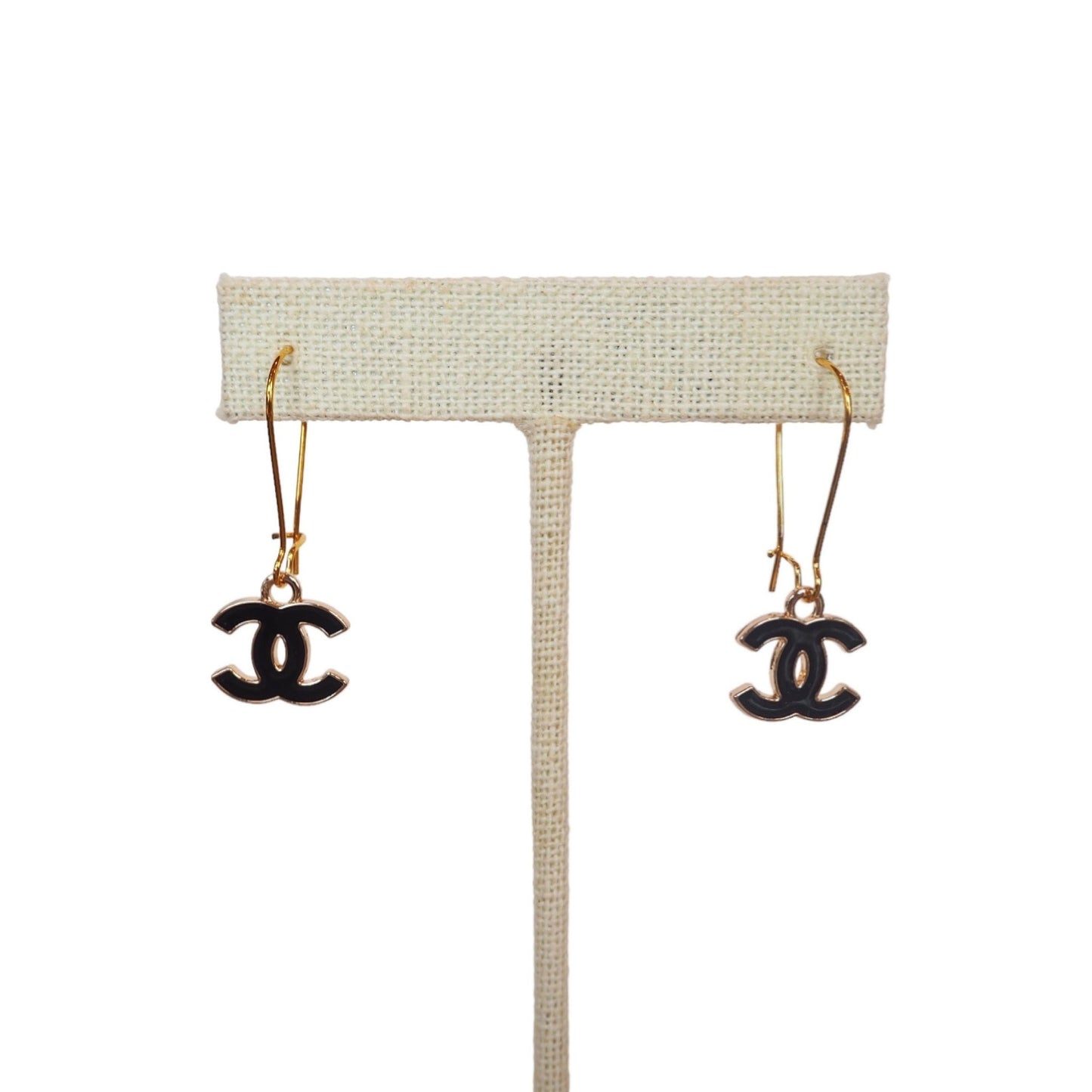 Repurposed Dangle Chanel Logo Earrings - Boho Mamma Store