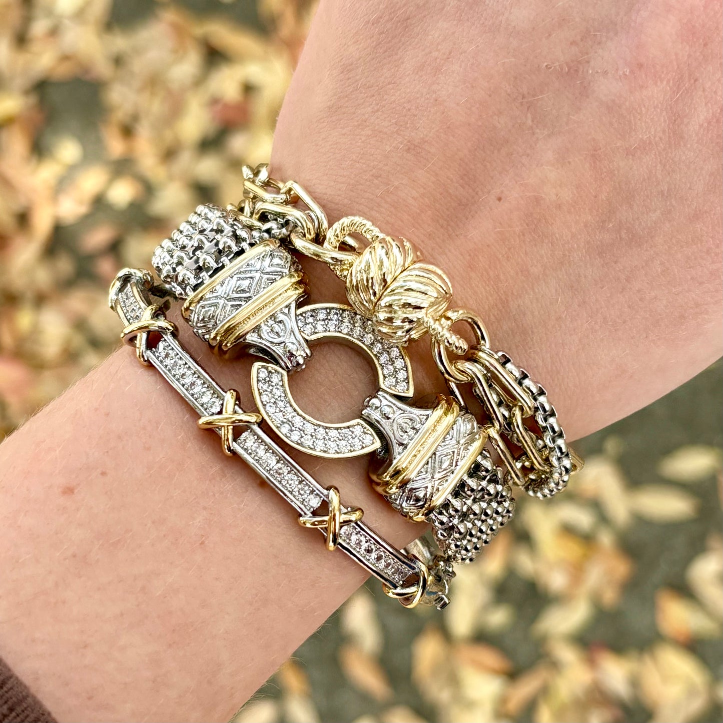 Mixed Metal Magnetic Chain Bracelet
