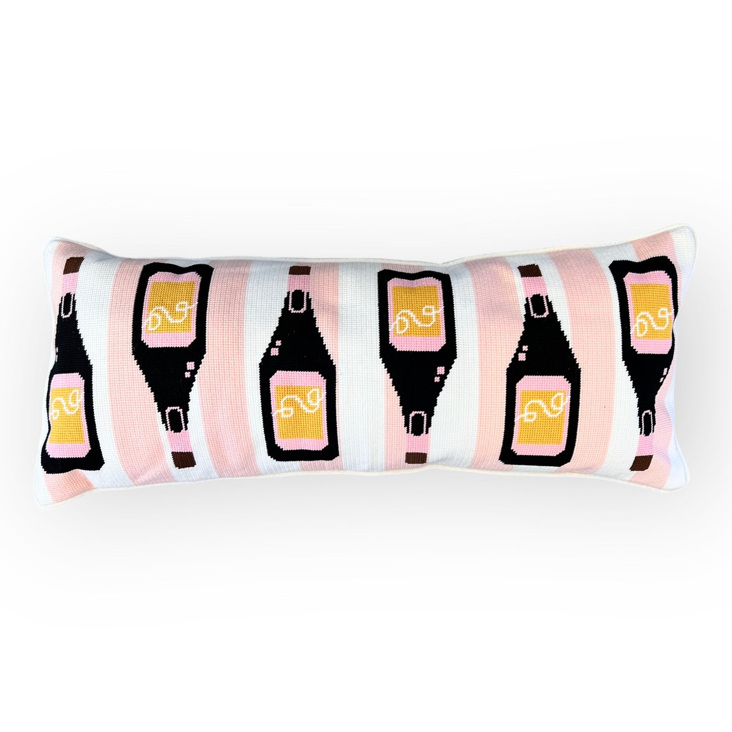 Pop the Bubbly Needlepoint Pillow