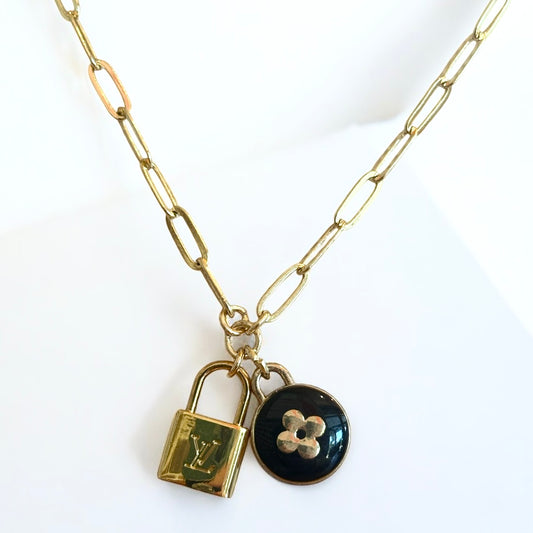 Petal & Lock Up-cycled Necklace