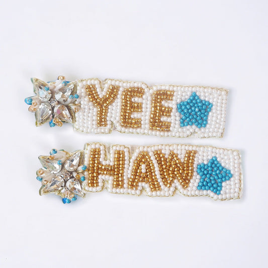 Beaded Yea Haw Earrings - Boho Mamma Store