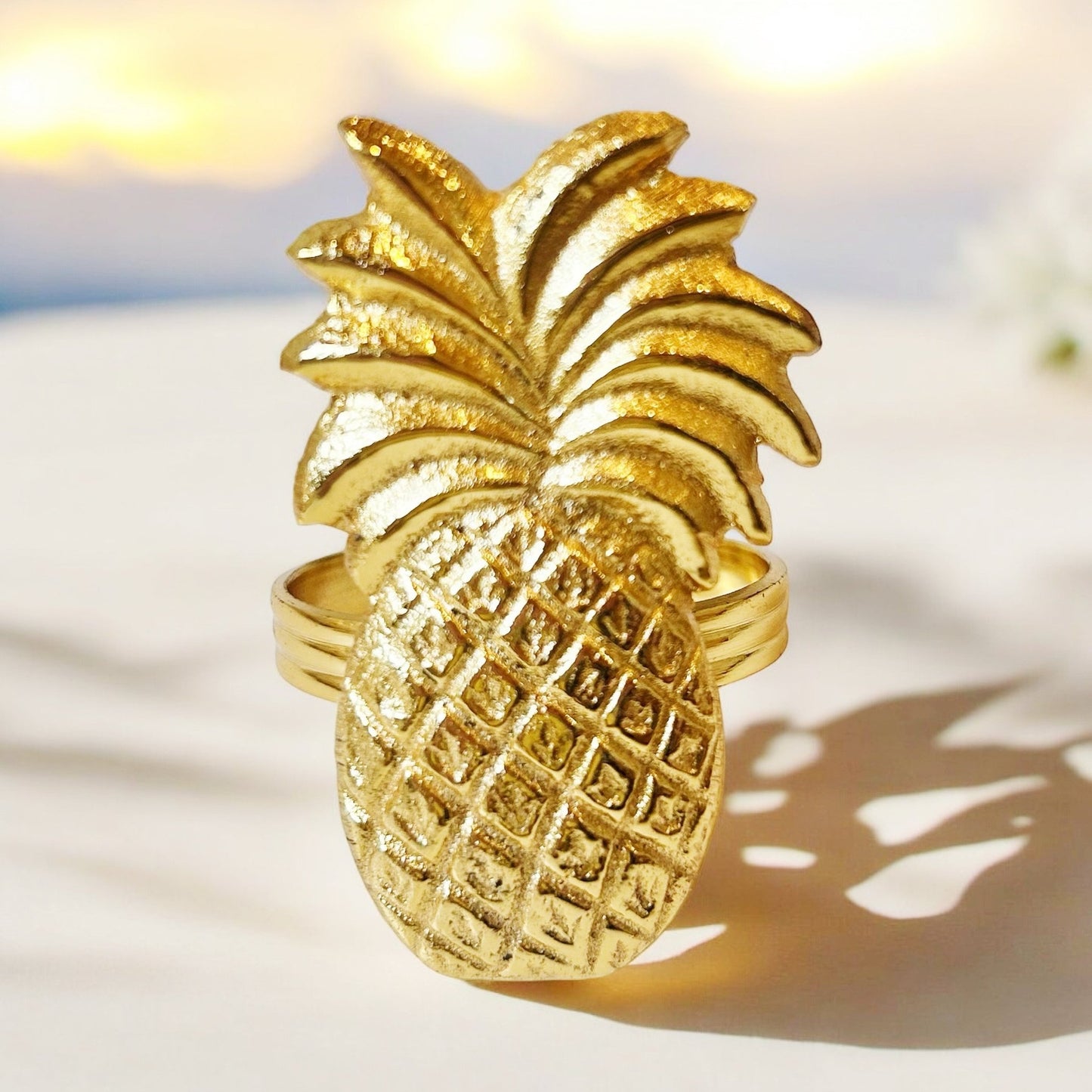 Gold Pineapple Napkin Holders - Boho Mamma Store