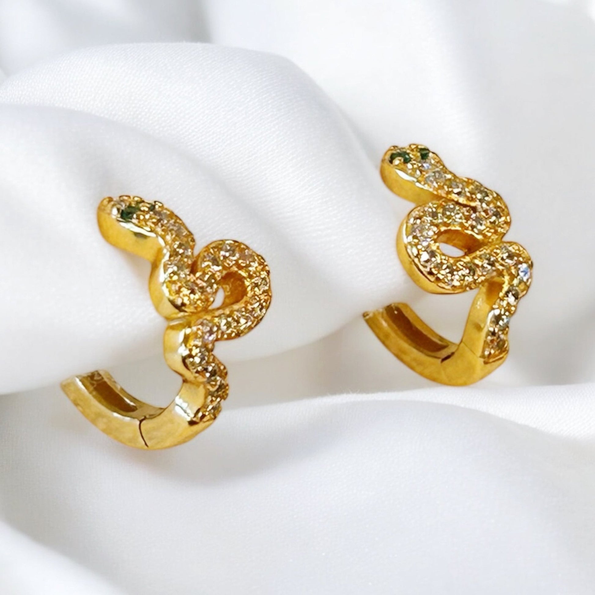 Swirly Snake Mini Hoops - Boho Mamma Store