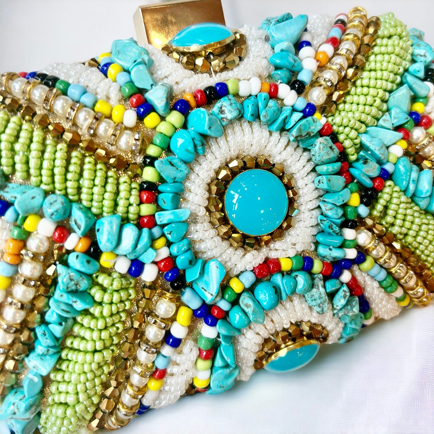 Beaded and Jeweled Clutch - Boho Mamma Store