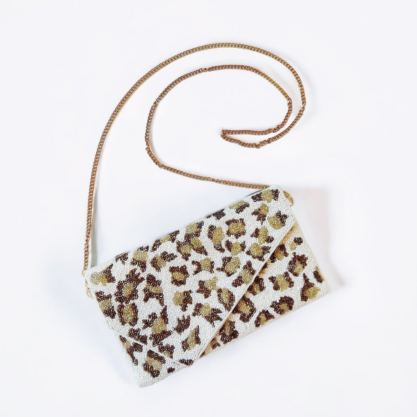 Beaded Leopard Print Handbag - Boho Mamma Store