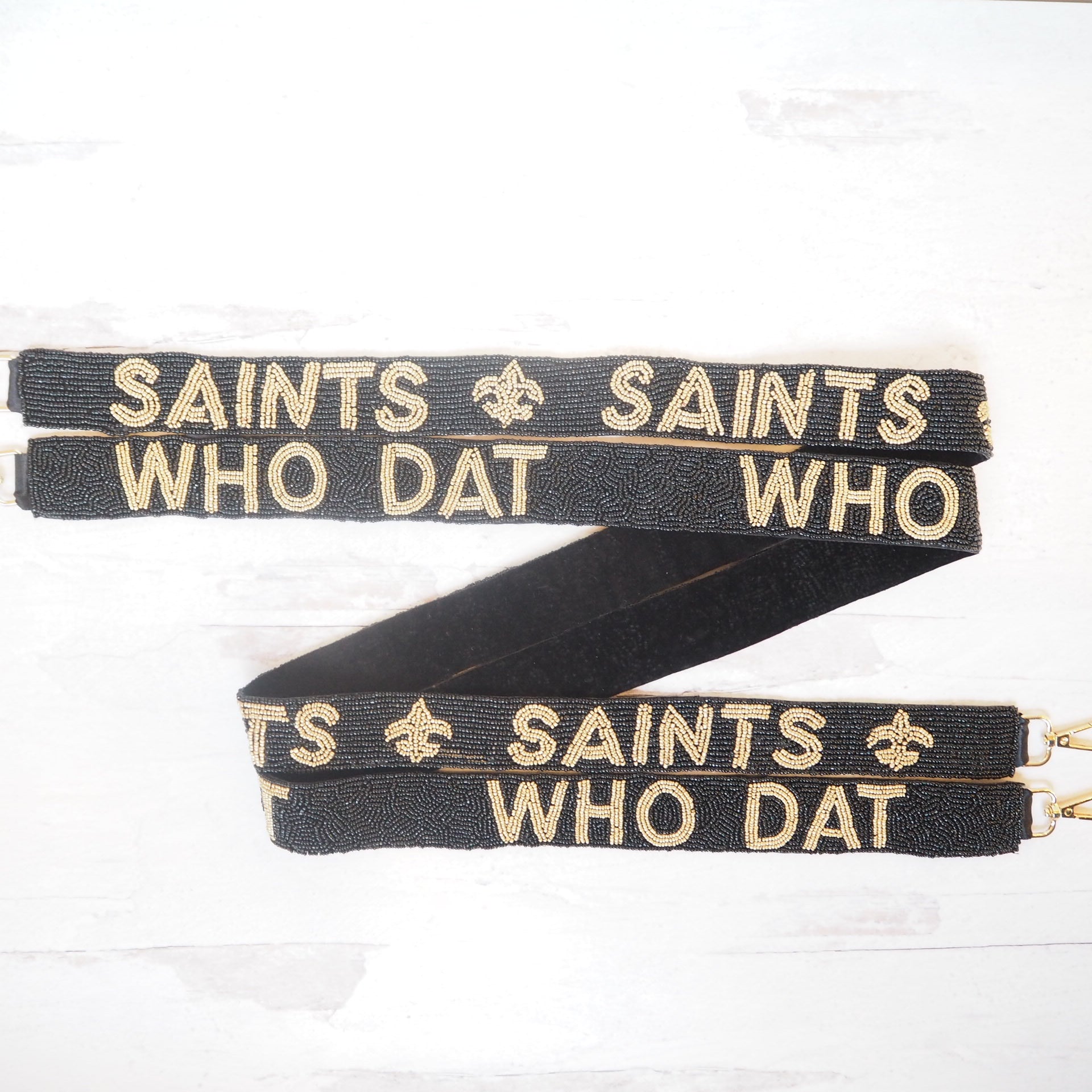 Beaded Who Dat Purse Strap - Boho Mamma Store