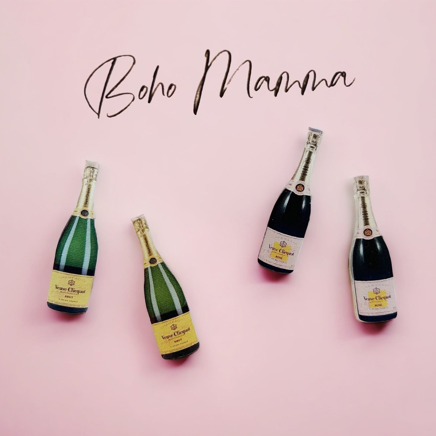 Champagne and Rose' Bottle Studs - Boho Mamma Store
