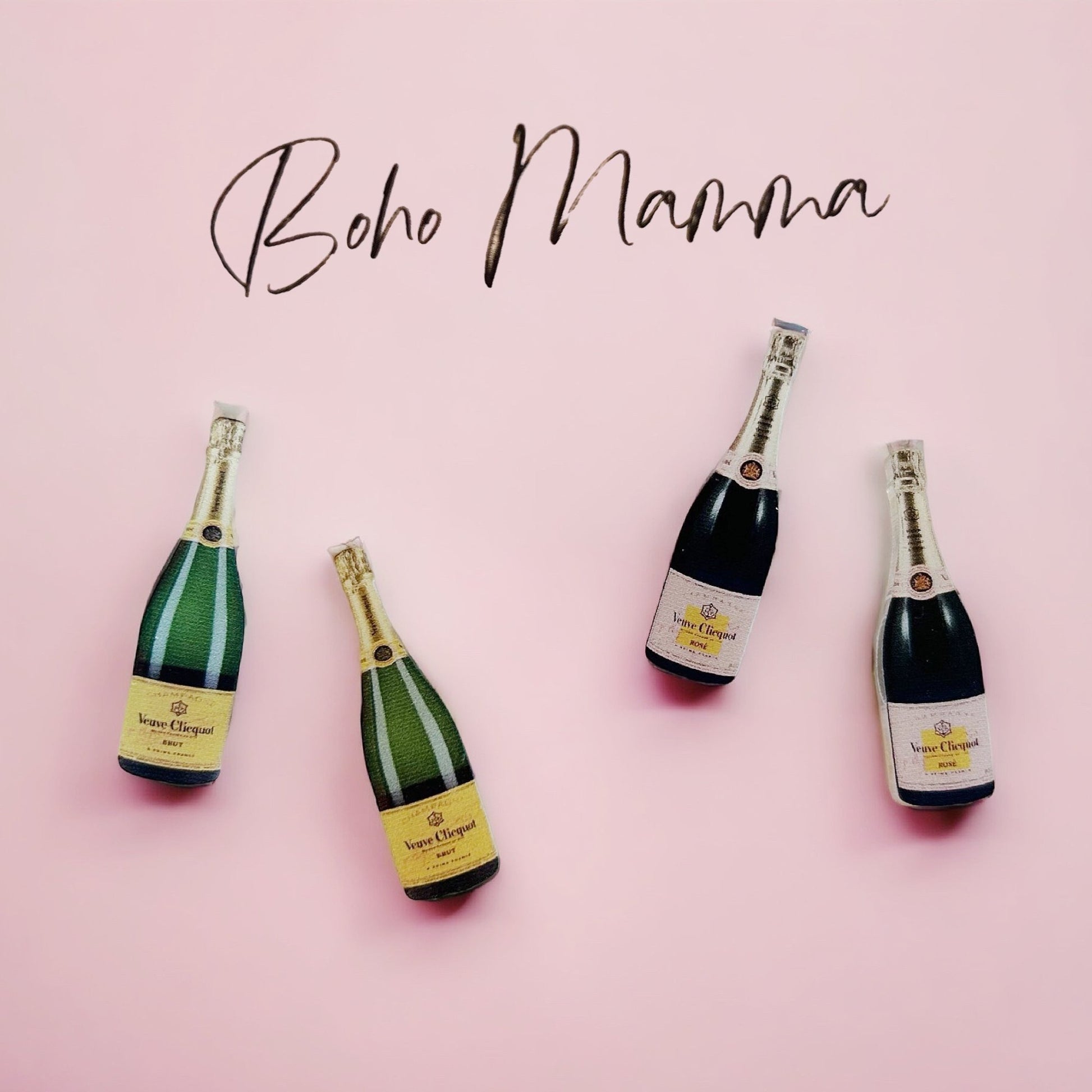 Champagne and Rose' Bottle Studs - Boho Mamma Store