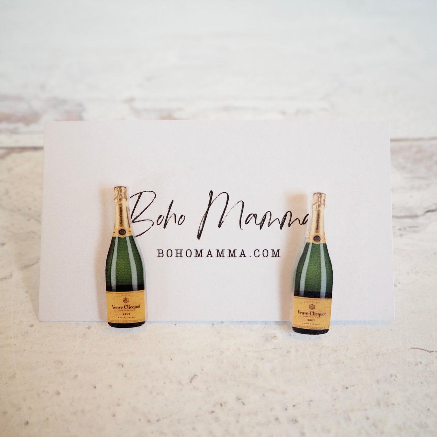 Champagne and Rose' Bottle Studs - Boho Mamma Store