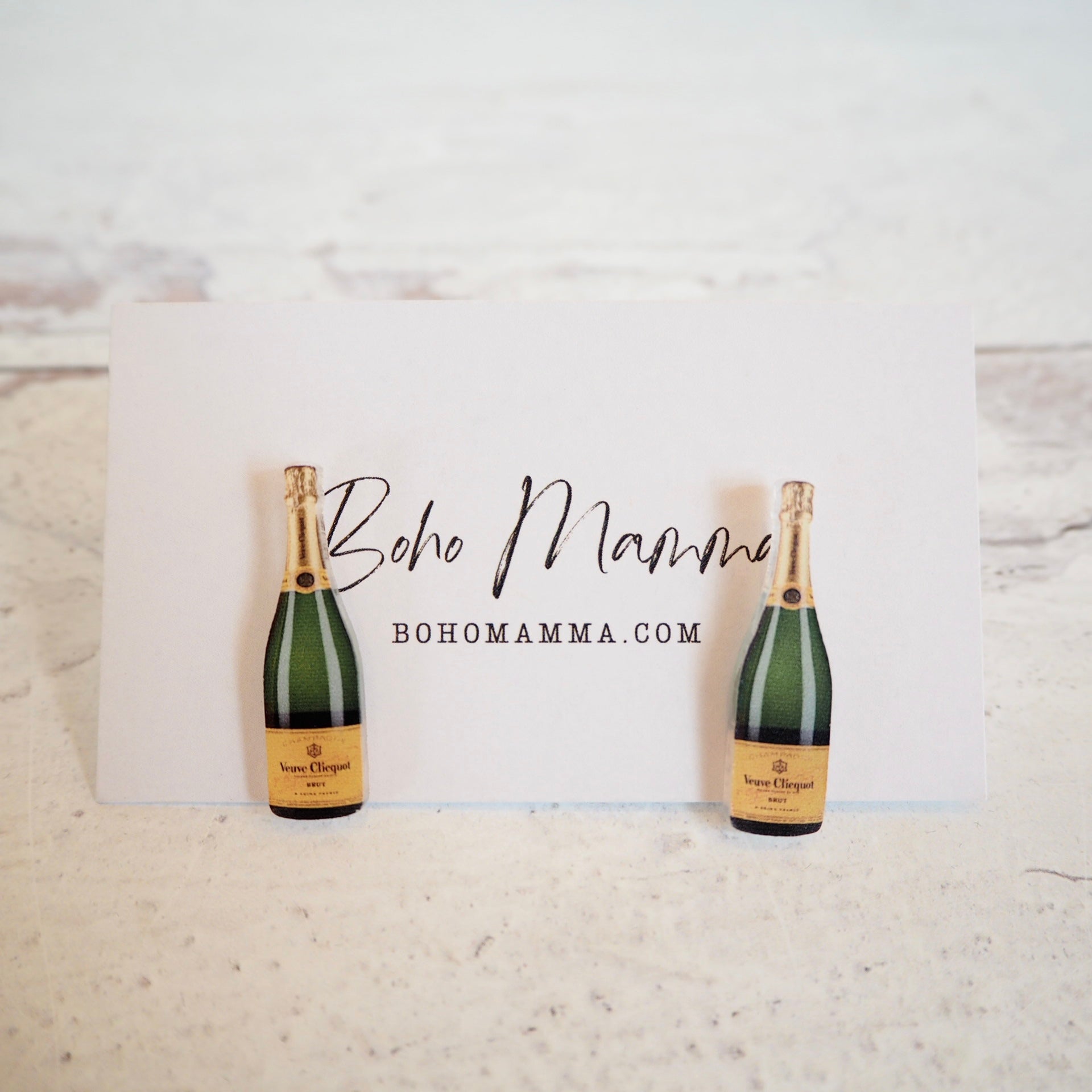Champagne and Rose' Bottle Studs - Boho Mamma Store