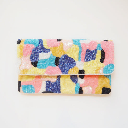 Colorful Beaded Clutch bag - Boho Mamma Store