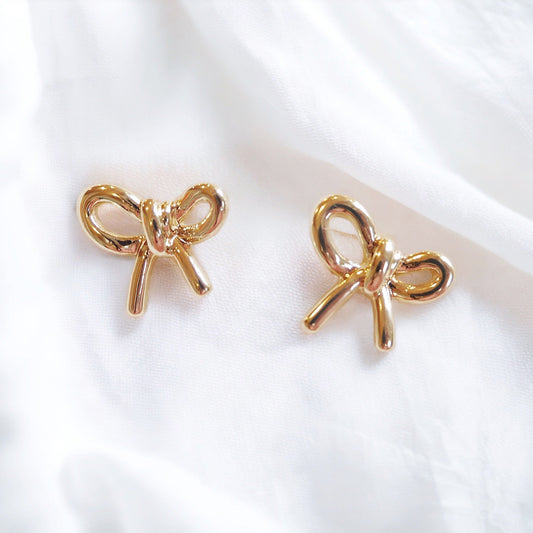 Gold Bow Earrings - Boho Mamma Store