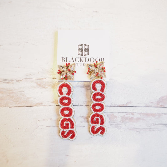 Beaded Coogs Earrings