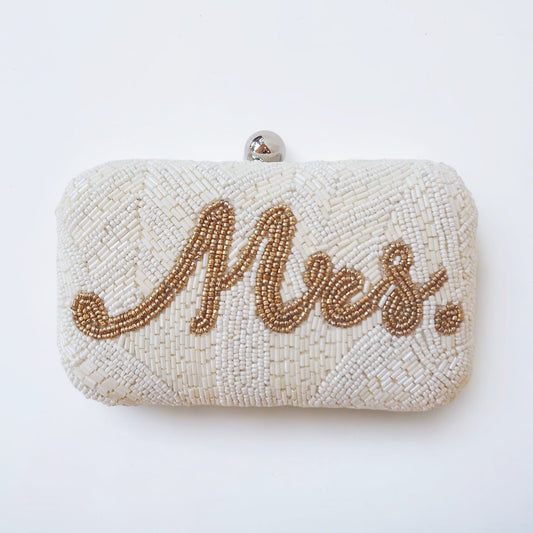 Mrs. Beaded Clutch Handbag - Boho Mamma Store
