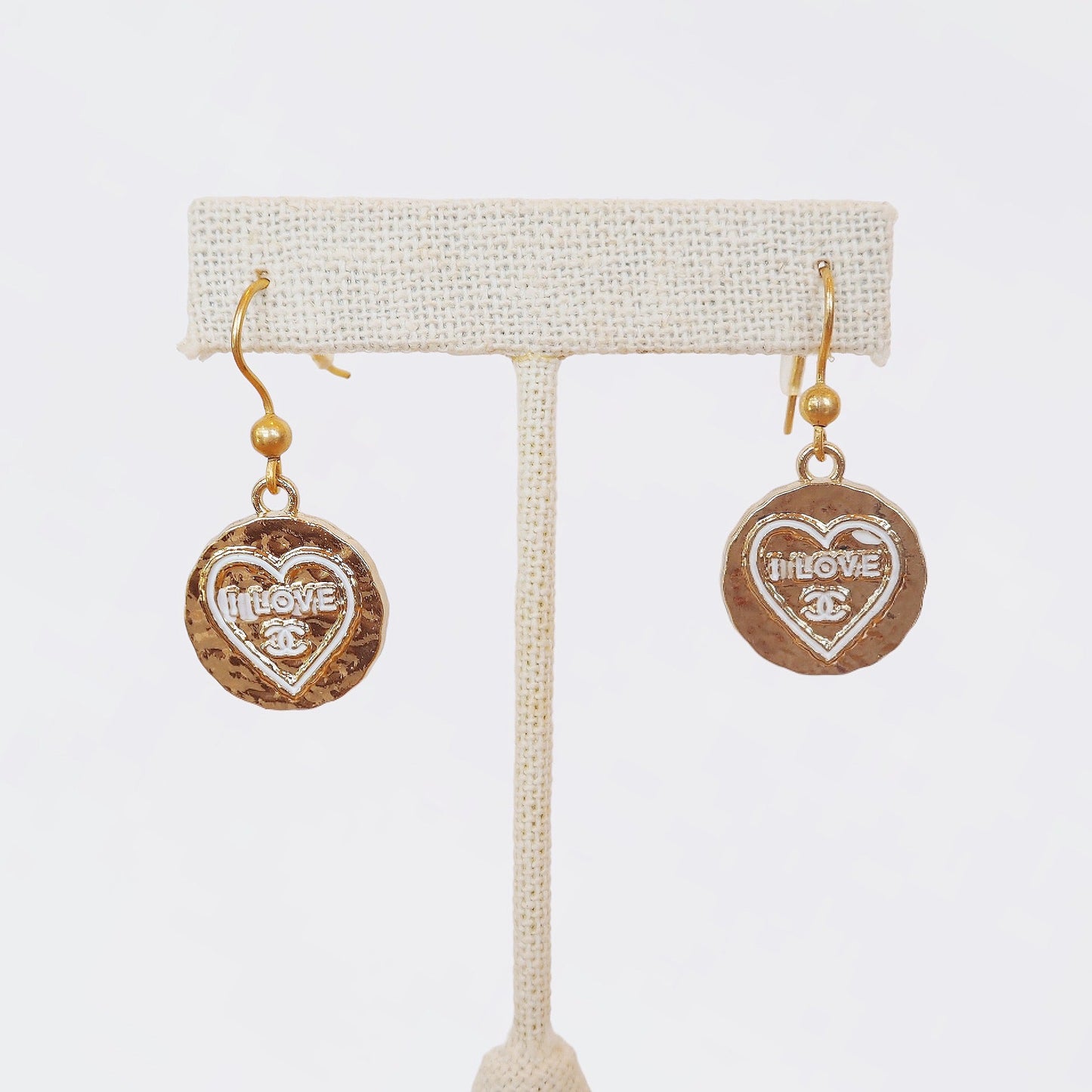 Repurposed "I Love CC" Earrings - Boho Mamma Store